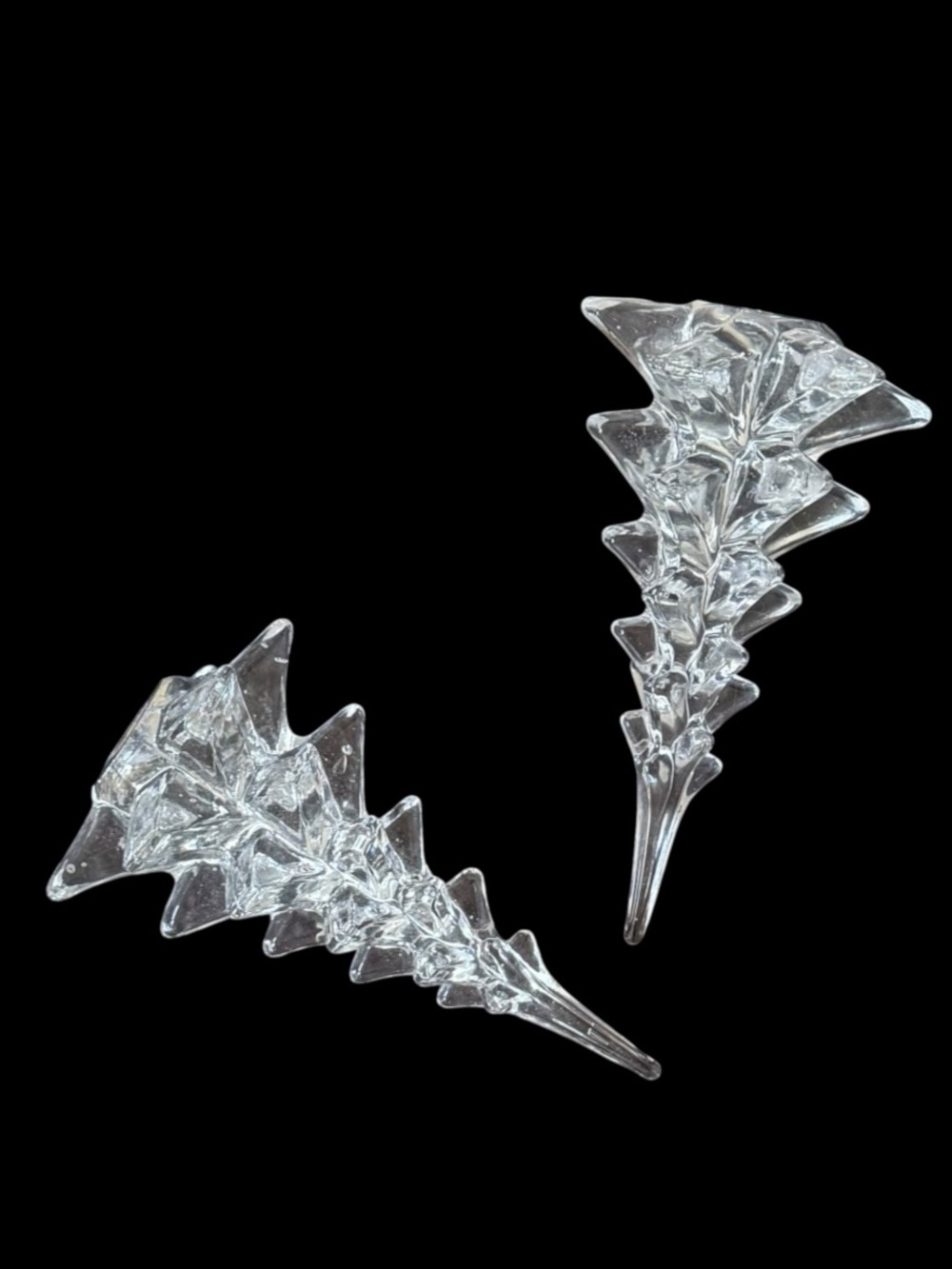 Set of 3 Silvestri Vintage Handcrafted Clear Crystal Christmas Trees with Boxes - Picture 5 of 14